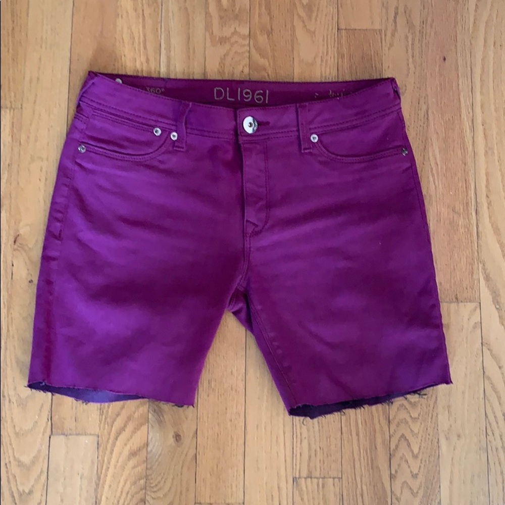 DL1961 Samantha slim straight cut off purple